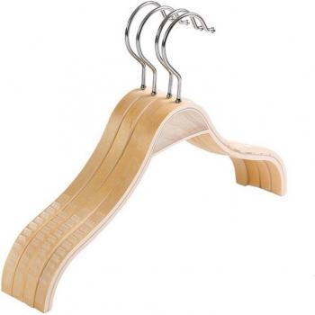 Anti-Slip Wood Clothes Hanger with Windproof Features