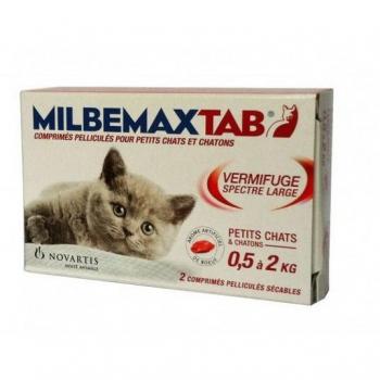 Milbemaxtab petits chats de 0,5 à 2kg 2 comprimés