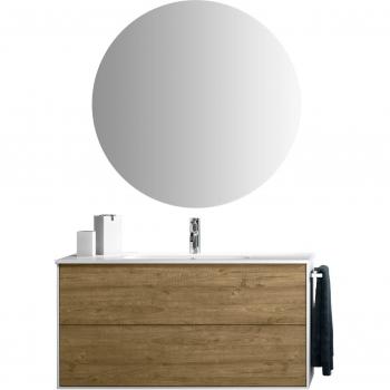 Meuble de salle de bain moderne 4 pièces chêne miel