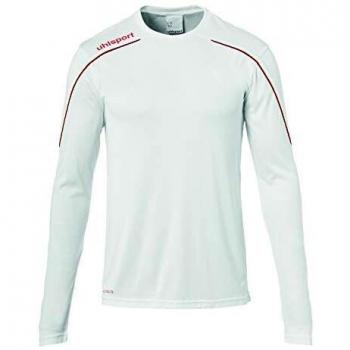 Uhlsport Stream 22 T-Shirt Unisexe à Manches Longues Enfant XS (Blanc/​Rouge)