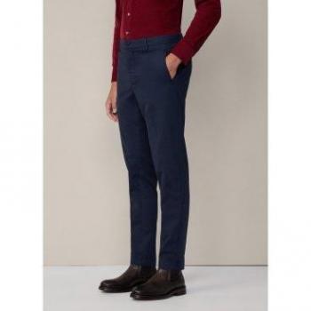 Pantaloni Chino Elasticizzati Blu Marino 40