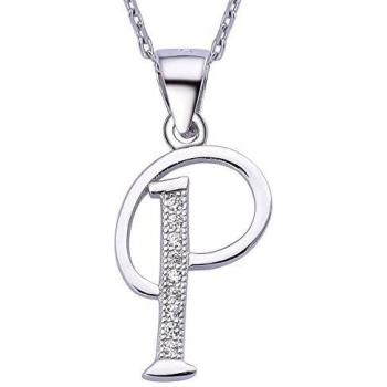 Collier Argent Fin 925 Lettre P