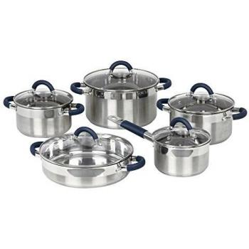 BATERIA DE COCINA JATA MOD BC10 10 PIEZAS ACERO