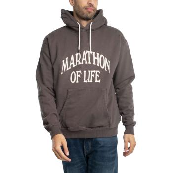 Marathon Felpa Nero Bianco Pompeii con Cappuccio M