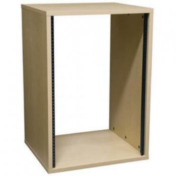 16U freistehender Serverschrank MBRK16 aus Holz – 19‑Zoll Rack, Braun
