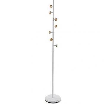 Perchero da terra bianco con 7 appendini