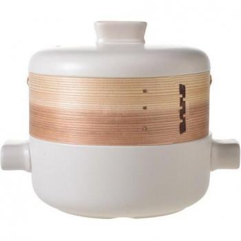 Doppel­schichtiger 1,5 L‑Auflauf aus Keramik – tragbar, mit Dampfer