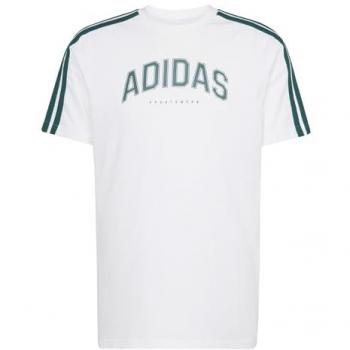T-shirt adidas Collegiate Linear Bianco Verde M