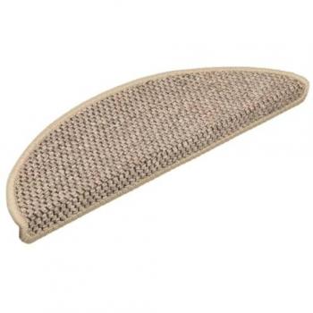 Tapis Étanche pour Escaliers VidaXL – Ensemble de 15 – 56 × 17 × 3 cm – Brun Terre