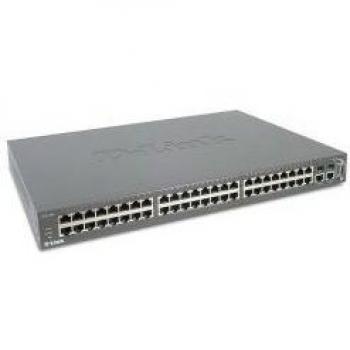 Conmutador gestionado D-Link DES‑3550 (48×10/100 Mbps + 2×SFP Gigabit) para escritorio