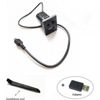 Accessoire voiture: adaptateur USB + fente AUX pour Ford Focus 2
