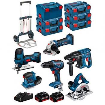 Bosch Kit 18V con GST 18V-LIS, GKS 18V-LI, GSS 18V-10, GSR 18V-55, GBH 18V-21