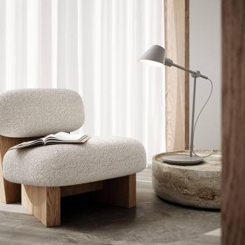 Tischleuchte STAY LONG, E27, IP20, grau