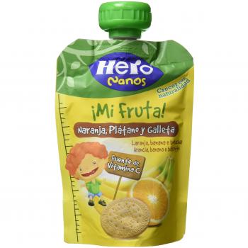 Hero-Potito Hero ¡Mi Fruta! Pera Galleta Naranja Plátano