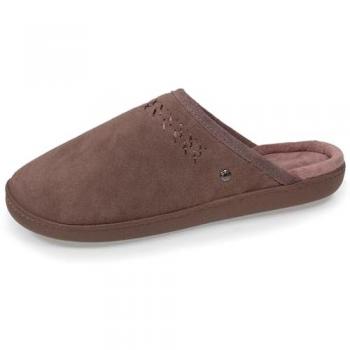 Mules Isotoner Ultra Confortables cuir et coton biologique semelle mémoire de forme Femme