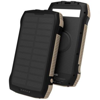 Vinnic Powerbank »SACA PEAK Solar Powerbank 20.000mAh IP65 1xUSB-C, 3xUSB-A«, Vinnic SACA PEAK Solar Powerbank 20.000mAh IP65 1xC 3xA,black