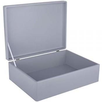 Estuche Premium Creativo en Gris con Cubierta de Madera – Almacenaje Versátil