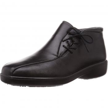 Lederstiefel mit Anti-Rutsch‑Sohle – 4E, Atmungsaktiv, Schwarz