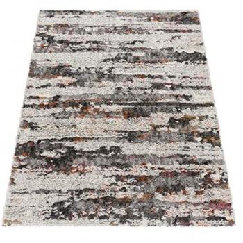 Paco Home Hochflor Teppich Wohnzimmer Esszimmer Shaggy Vintage