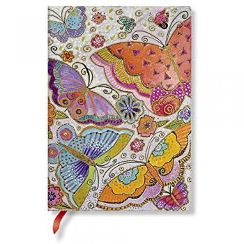 Libreta Flexi Paperblanks Mariposas Midi Rayada 144 Pág..