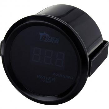 Medidor electrónico de temperatura del agua 52mm negro con luz roja