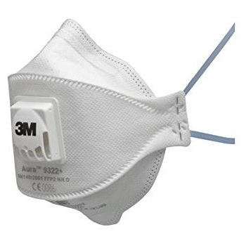 M 9322+SV Mascarilla Autofiltrante FFP2 con Válvula, 5 Unidades