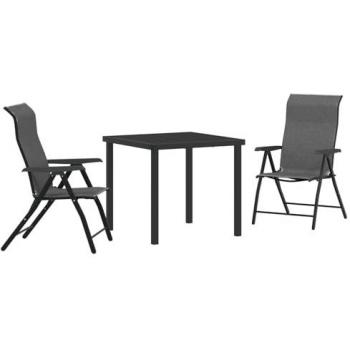 Elevation Rattan Outdoor Table Set – 3 Pack, Grey