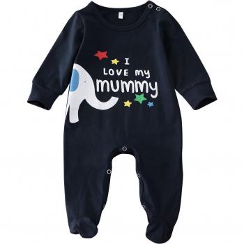 Spring Baby Elephant Knit Footies for Boys and Girls