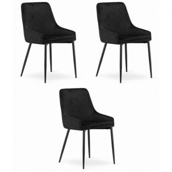 Chaise MONZA Velours Sombre Trois