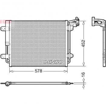 Condensatore AC Denso DCN32067 Efficienza Elevata