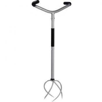 Ruwi Höhenverstellbare Gartenkralle (Silber/Schwarz) – 3‑Fach