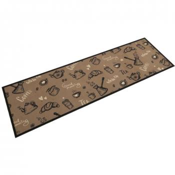 Tapis de Sol Morning, Brun, 45×150 cm, Velours Lavable