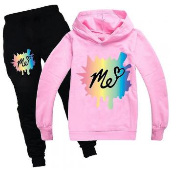 Traje deportivo rosa para adolescentes: chaqueta hoodie + pantalones de running