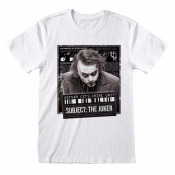 Batman The Dark Knight Joker Mug Shot T-Shirt Weiß L