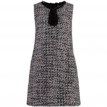 Self-Portrait Women's Boucle Knitted Dress, Size 10, Color Black