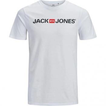 Jack & Jones Plus Ecorp Logo Camiseta Blanca Grande