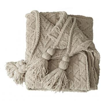 Chenille Cozy Knitted Blanket