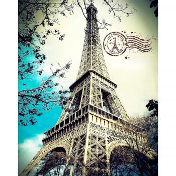 Décor Tour Eiffel en puzzle plastique