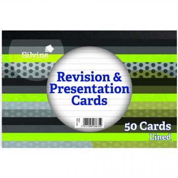 Silvine Revision and Presentation Cards Ruled 152x102mm White (Pack 50) 22093SC