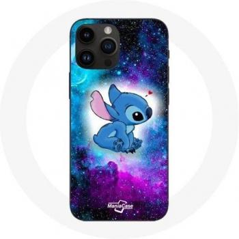 Coque iPhone 14 Pro Max Maniacase Stitch Ohana Citation Espace Coloré