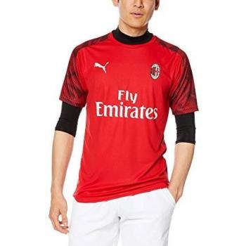 PUMA Herren-Tango-Rot-Schwarz Trainingsshirt ACM, Größe L, mit Sponsorlogo