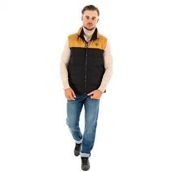 Timberland Gilet imbottito impermeabile nero-giallo XL