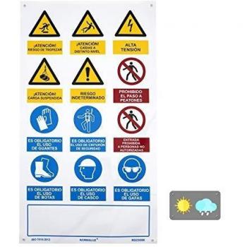 Cartel Normaluz Obra Múltiple PVC (50 x 90 cm)