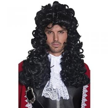 Parrucca lunga nera da uomo