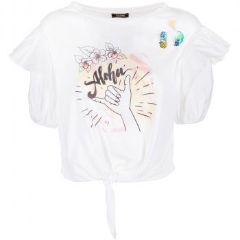 Top cropped de malha