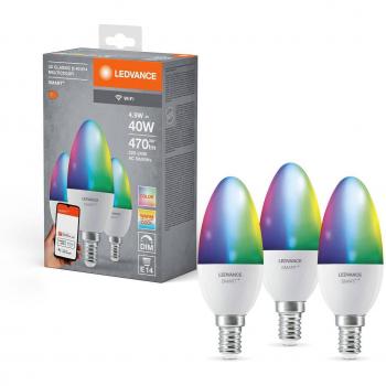 LEDVANCE SMART+ LED Kerze E14 4,9 W RGBW 3er Set