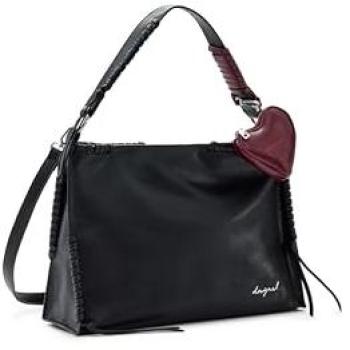 Desigual Sac moyen noir – Breloque cœur en métal