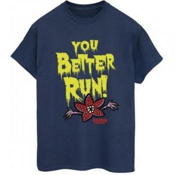 T-shirt femme Netflix You Better Run – tissu coton boyfriend