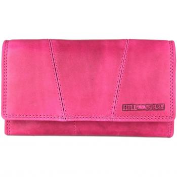 Hill Burry Vintage Leder Damen Geldbörse Portemonnaie Geldbeutel Portmonee aus weichem Leder mit RFID in grau