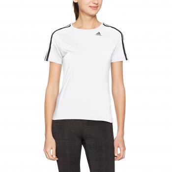 Adidas D2m Tee 3s Camiseta de Manga Corta, Mujer, Blanco